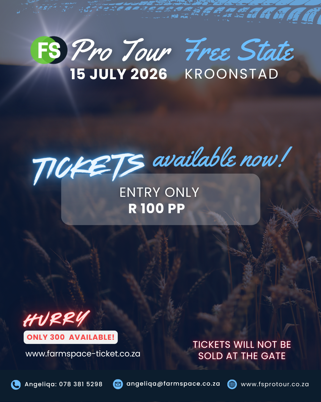 Pro-Tour Vrystaat, 15 Julie 2026, Kroonstad (Entry Only)